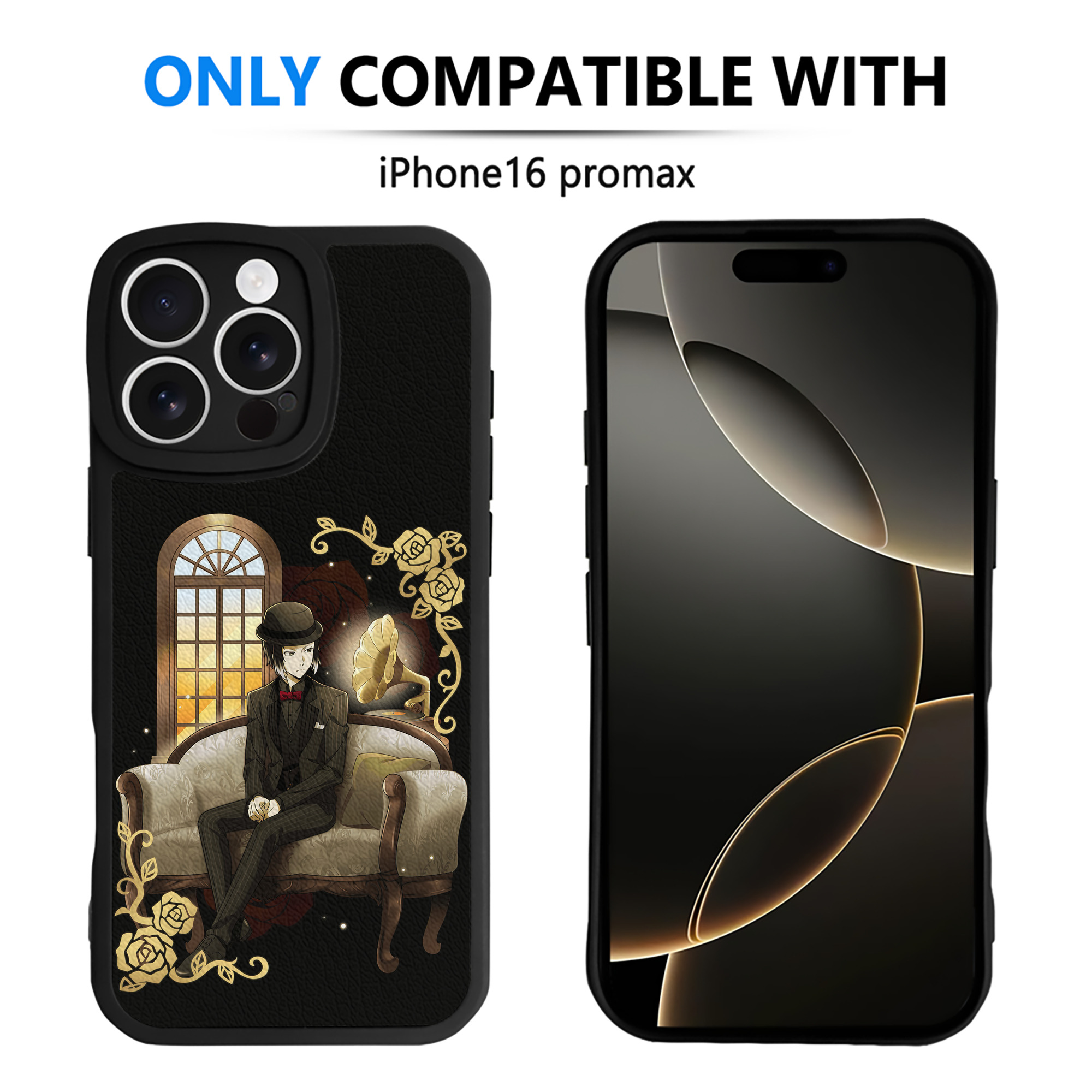 （画像用） 文豪ストレイドッグス Bungo Stray Dogs 【iPhone 16シリーズ対応】シリコンスマホケース（レザー調） 材質：シリコン